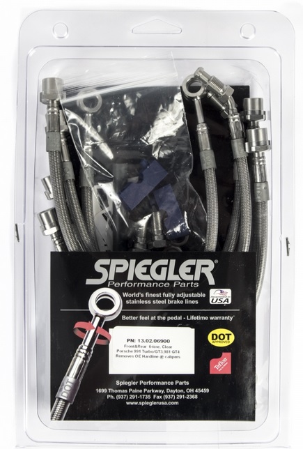 Spiegler Stainless Brake lines - Porsche 991GT3/981GT4 front and rear 6-line kit