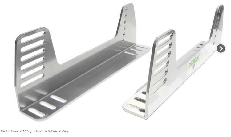 PLANTED ALUMINUM 90 DEGREE UNIVERSAL SIDEMOUNT- GREY