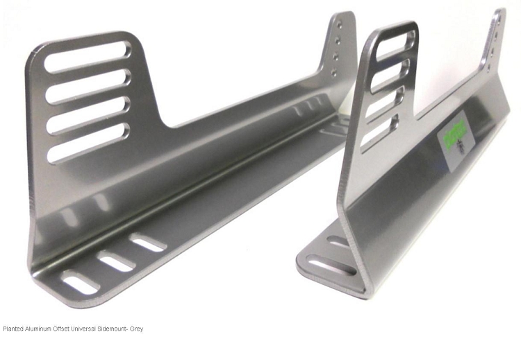 PLANTED ALUMINUM OFFSET UNIVERSAL SIDEMOUNT- GREY